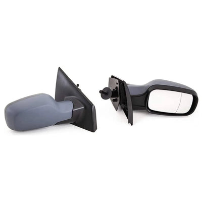 Fits Renault Clio 2005-2009 Door Wing Mirror Manual Primed W/Temp. Sensor Driver Side - tradevehicleparts.co.uk