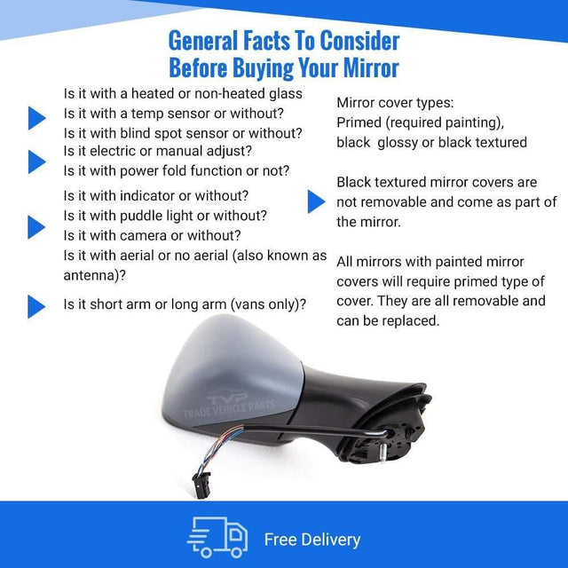 Fits Renault Clio 2013- Door Wing Mirror Electric Heated Primed With Indicator Passenger Side - image 4