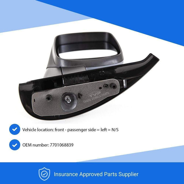 Fits Renault Kangoo 2009-2013 Door Wing Mirror Manual Primed Passenger Side - image 3