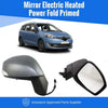 Fits Renault Grand Scenic 2009-2016 Door Wing Mirror E/H Power Fold Primed Right thumbnail