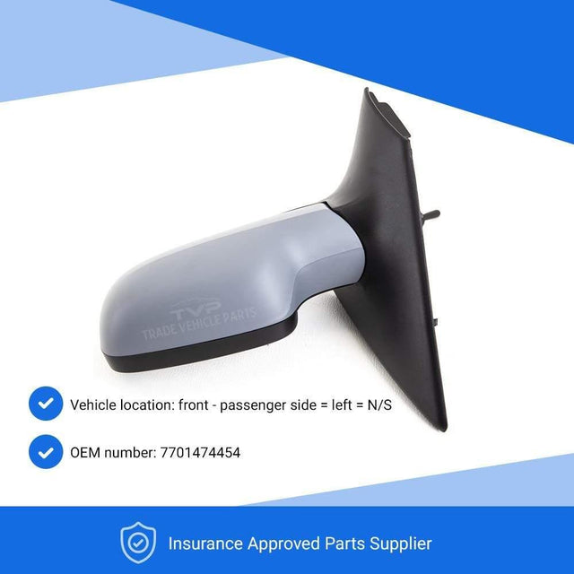 Fits Renault Megane 2003-2009 Door Wing Mirror Manual Primed Passenger Side - image 3