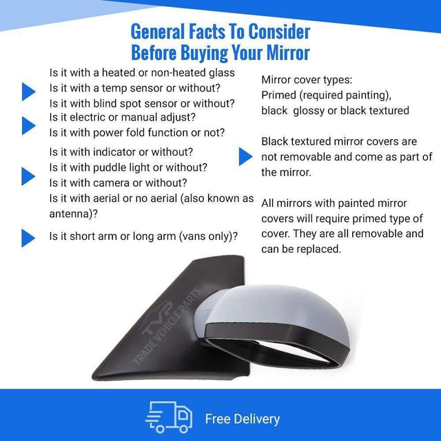 Fits Renault Megane 2003-2009 Door Wing Mirror Heated Electric Primed T/Sensor Driver Side - image 4