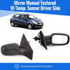 Fits Renault Clio 2005-2009 Door Wing Mirror Manual Textured T. Sensor Driver Side thumbnail