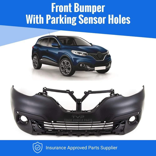 Fits Renault Kadjar 2015-2018 Front Bumper With Pdc Primed - image 2