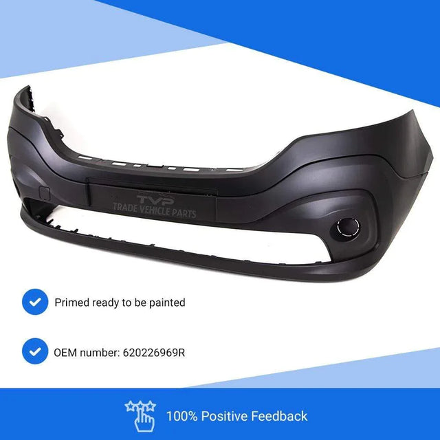 Fits Renault Trafic 2014-2021 Front Bumper Primed - image 3