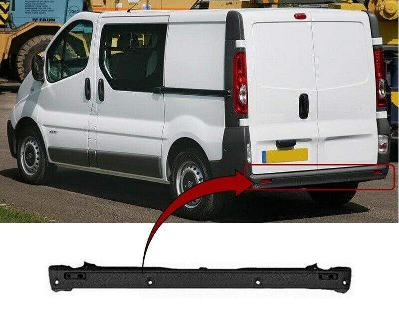 RN5183B Nissan Primastar 2002-2014 Rear Bumper Centre Section With Sensor Holes