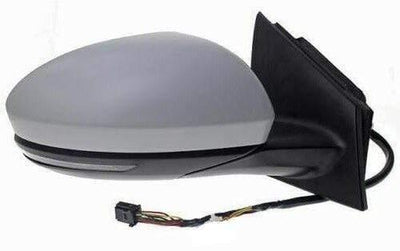 Fits Renault Megane 2016- Door Wing Mirror Electric Heated Primed Cover W/Indicator Temperature Sensor Driver Side - tradevehicleparts.co.uk
