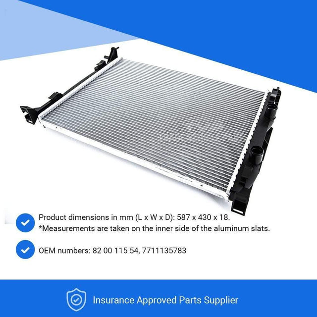 Fits Renault Megane 2003-2008 Radiator (1.4I 16V, 1.6I 16V Petrol) (Manual) (With/Without Ac) - image 3
