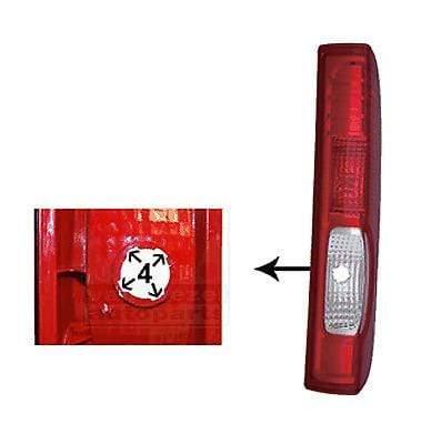 Fits Renault Trafic 2007-2014 Rear Light Lamp Driver Side Takes 4 Lug Bulb Holder - tradevehicleparts.co.uk