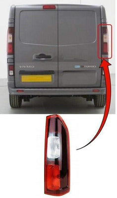Fits Vauxhall Vivaro 2014- Rear Light Lamp Driver Side No Motor - tradevehicleparts.co.uk
