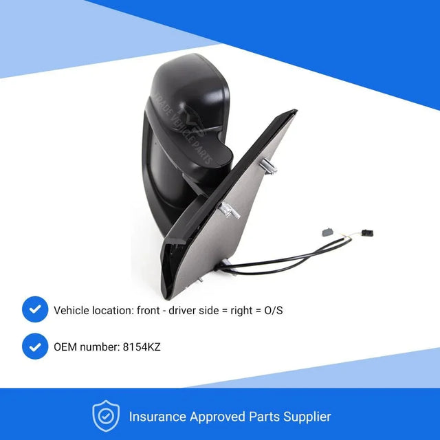 Fits Fiat Ducato 2006-2014 Door Wing Mirror Manual Black W/Indicator Right Side - image 2