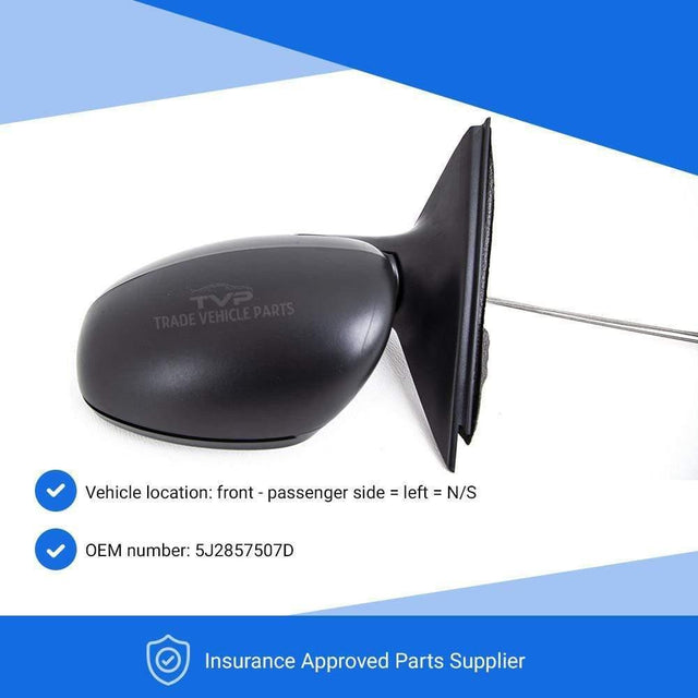 Fits Skoda Fabia Hatchback 2007-2014 Door Wing Mirror Manual Textured Passenger Side - image 2