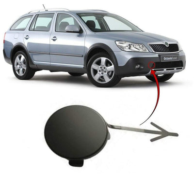 Fits Skoda Octavia Scout 2009-2013 Front Bumper Towing Eye Cover - tradevehicleparts.co.uk