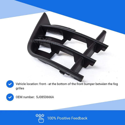 Fits Skoda Fabia 2010-2014 Front Lower Centre Bumper Grille Estate Driver Side - tradevehicleparts.co.uk