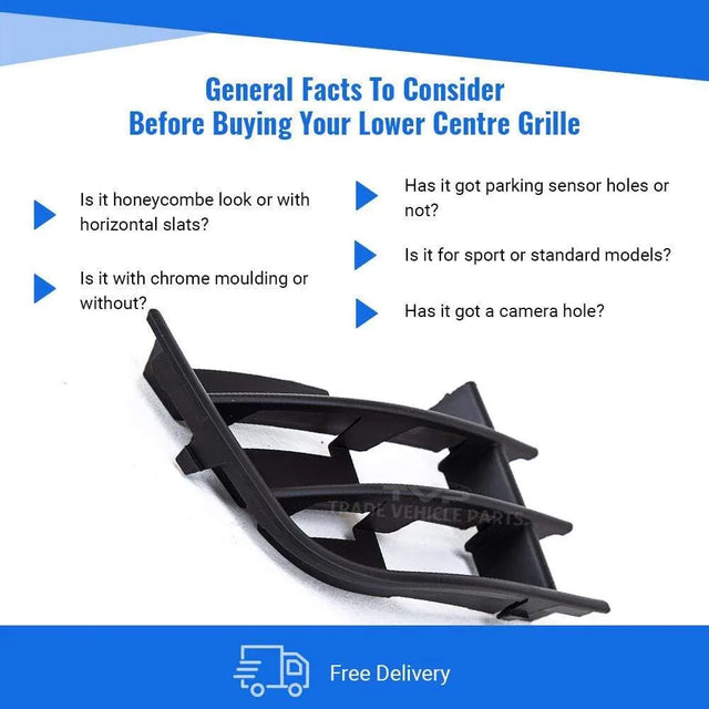 Fits Skoda Roomster 2010-2015 Front Lower Centre Bumper Grille Driver Side - image 3