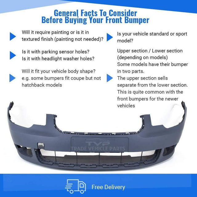 Fits Skoda Superb 2008-2013 Front Bumper Primed Hatchback - image 3