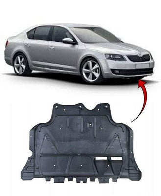 Fits Skoda Octavia 2013-2017 Front Engine Cover Undertray (1.6 & 2.0 Diesel) - tradevehicleparts.co.uk