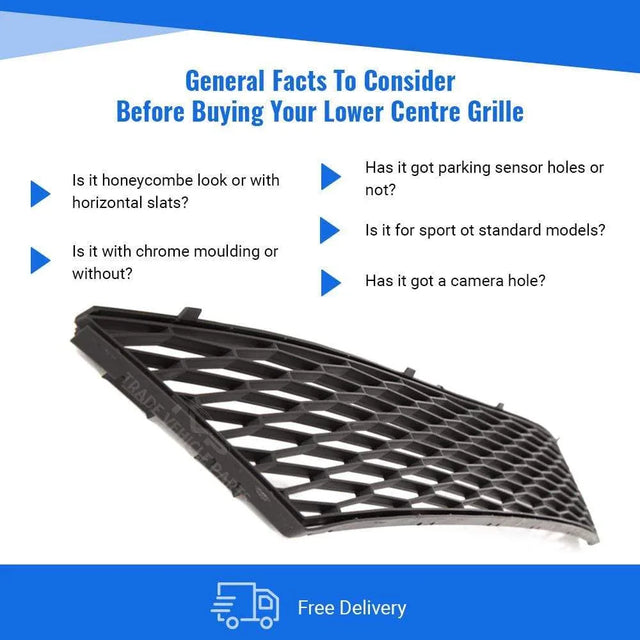 Fits Seat Ibiza 2012-2017 Front Bumper Grille Lower Centre Not For FR Models - image 5