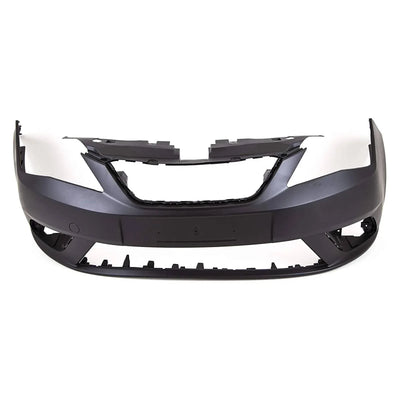 Fits Seat Ibiza 2012-2015 Front Bumper Primed With Spoiler No Sensor / Washer Holes - tradevehicleparts.co.uk