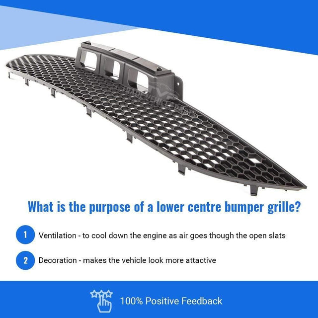 Fits Seat Leon 2005-2009 Front Bumper Grille Lower Centre Black - image 2