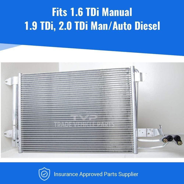 Fits Seat Leon 2005-2015 Air Con Condenser (1.6 Tdi Manual) (1.9 Tdi, 2.0 Tdi Manual/Automatic) With Dryer Corrosion Protected - image 3