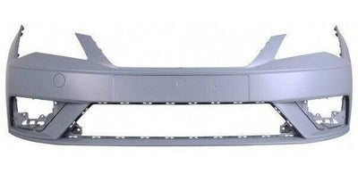 Fits Seat Leon 2017- Front Bumper Primed W/O Parking Sensor Hole & Washer Hole - tradevehicleparts.co.uk