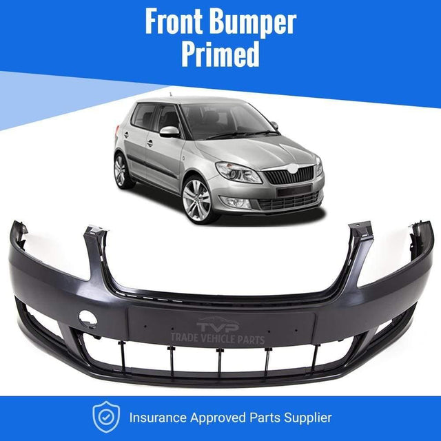 Fits Skoda Fabia 2010-2014 Front Bumper Primed - image 2