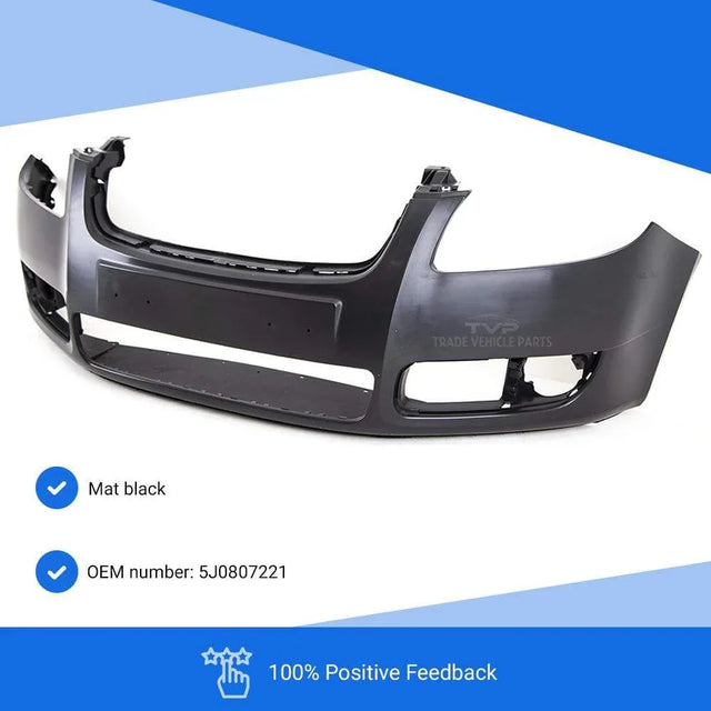 Fits Skoda Fabia / Roomster 2007-2010 Front Bumper Mat-Black Not Pdc Or Washer Holes - image 2