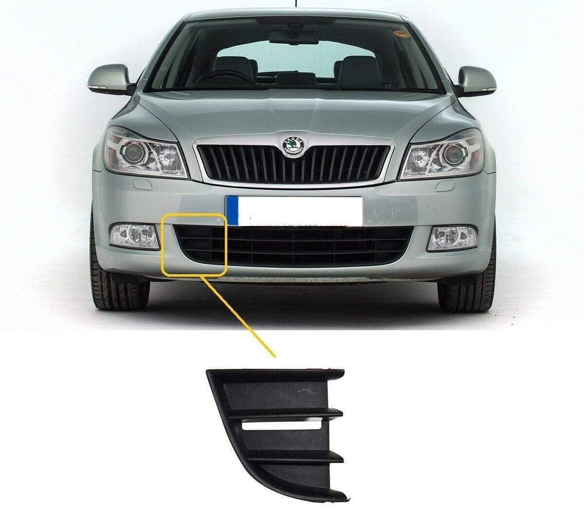 Skoda Octavia 2009-2013 Front Bumper Lower Grille Driver Side
