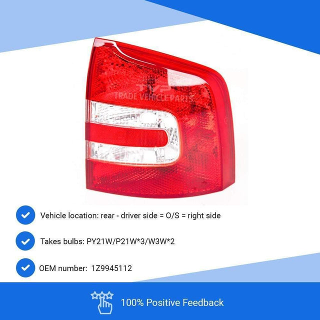 Fits Skoda Octavia Estate 2004-2009 Rear Light Lamp Driver Side - image 3