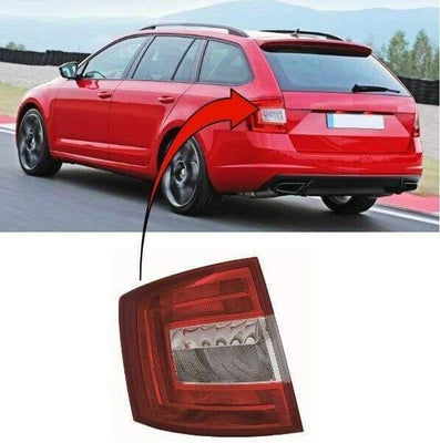 Fits Skoda Octavia Estate 2013-2017 Rear Light Lamp Halogen Passenger Side - tradevehicleparts.co.uk