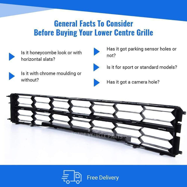 Fits Skoda Superb Facelift 2013-2015 Front Lower Centre Bumper Grille With Chrome Trim Moulding - image 5