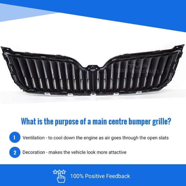 Fits Skoda Superb Facelift 2013-2015 Main Centre Front Bumper Grille - image 3