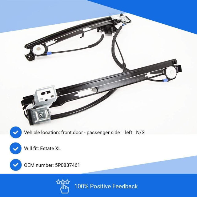 Fits Seat Altea Estate Xl 2007-2015 Front Electric Window Regulator W/O Motor Left - image 2