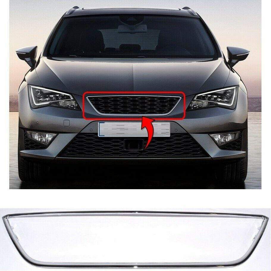 ST1151D Seat Leon 2014-2017 Main Centre Front Bumper Grille Moulding Chromed Estate