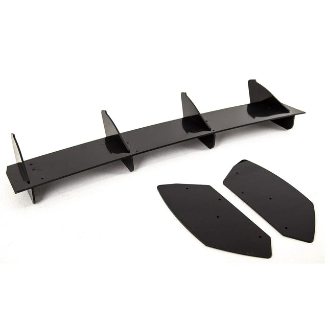 Fits Seat Leon MK3 5F 2013-2016 Rear Bumper Diffuser Spoiler & Rear Side Splitters Gloss Black - image 2