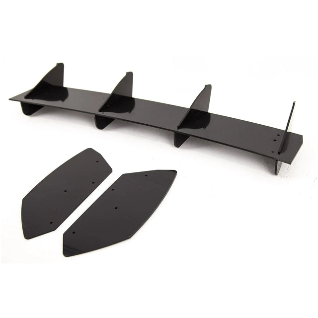 Fits Seat Leon MK3 5F 2013-2016 Rear Bumper Diffuser Spoiler & Rear Side Splitters Gloss Black - image 3