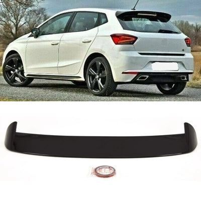 Fits Seat Ibiza MK5 6F 2017- Rear Roof Boot Lip Spoiler Cupra Look Gloss Black - tradevehicleparts.co.uk