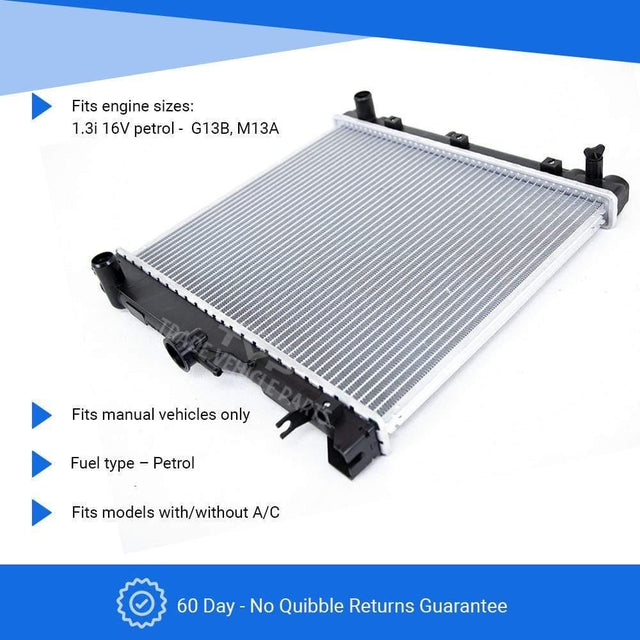 Fits Suzuki Jimny/Samurai 1998-2018 Radiator (1.3I 16V Petrol) ( Manual) (With/Without Ac) - image 2