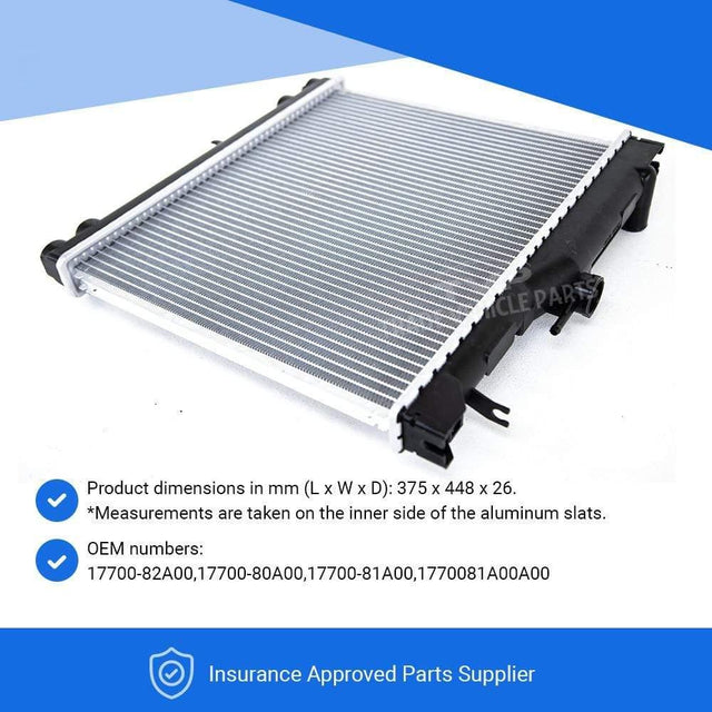 Fits Suzuki Jimny/Samurai 1998-2018 Radiator (1.3I 16V Petrol) ( Manual) (With/Without Ac) - image 4