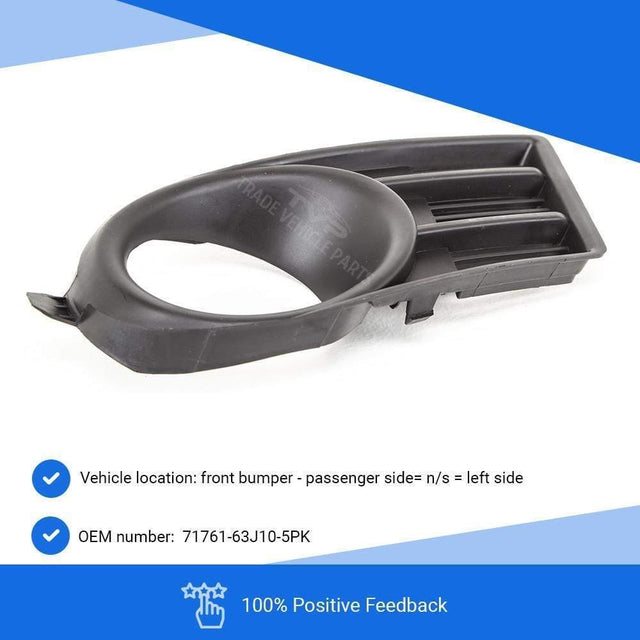 Fits Suzuki Swift 2005-2008 Front Bumper Fog Grille With Fog Hole Mat Black Passenger Side - image 2