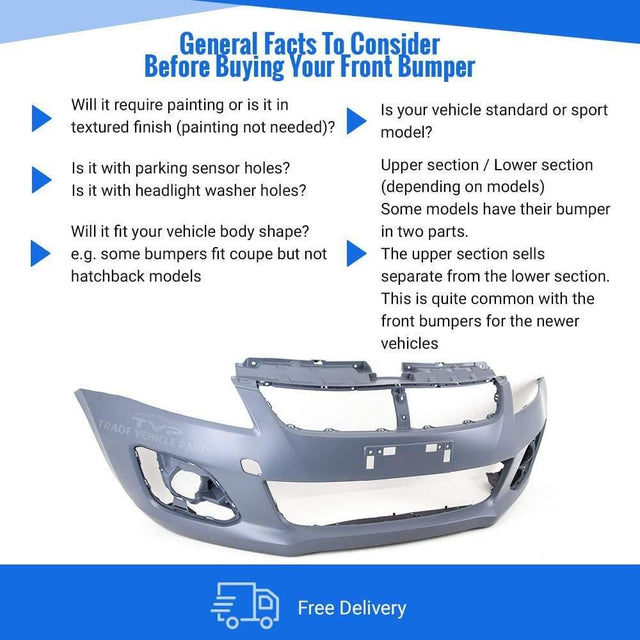 Fits Suzuki Swift 2013-2017 Front Bumper Primed - image 4