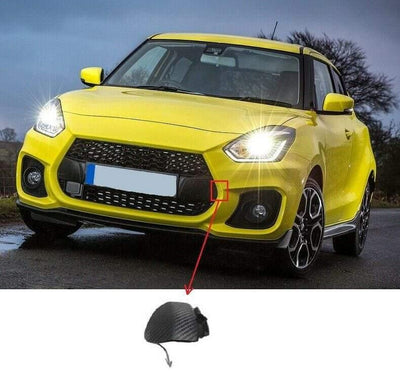 Fits Suzuki Swift 2017- Front Bumper Grille Towing Eye Cover Black Textured Sport Models - tradevehicleparts.co.uk