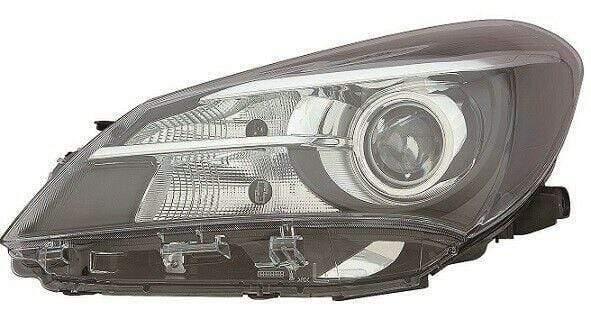 Fits Toyata Yaris 2014-2017 Headlamp Headlight Halogen W/Electric Leveler W/Bulb Drl Black Type Passenger Side - image 2