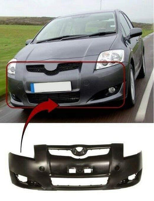 Fits Toyota Auris 2007-2010 Front Bumper Mat Black No Pdc Or Washer Holes - tradevehicleparts.co.uk
