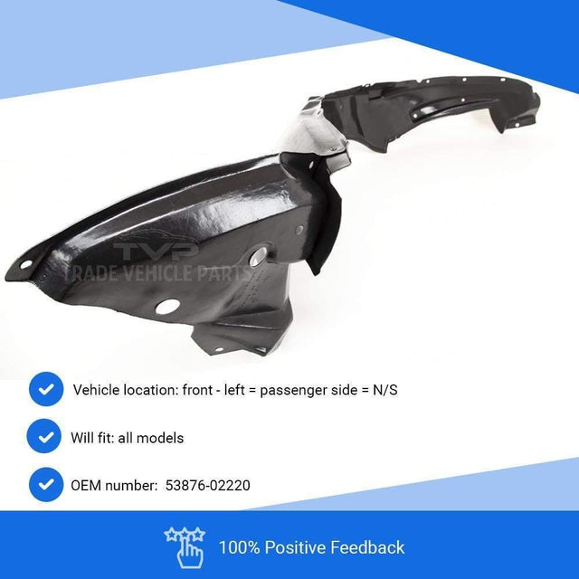 Fits Toyota Auris 2007-2010 Front Wing Arch Liner Splash Guard Passenger Side - image 3