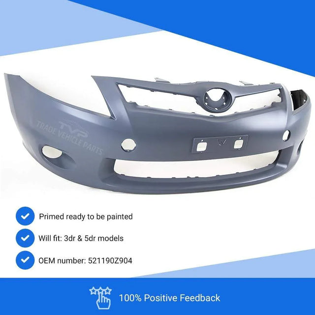 Fits Toyota Auris 2010-2012 Front Bumper Primed Not Hybrid Models - image 2