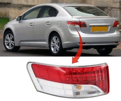 Fits Toyota Avensis Saloon 2009-2011 Rear Light Lamp Led Outer Section Passenger Side - tradevehicleparts.co.uk