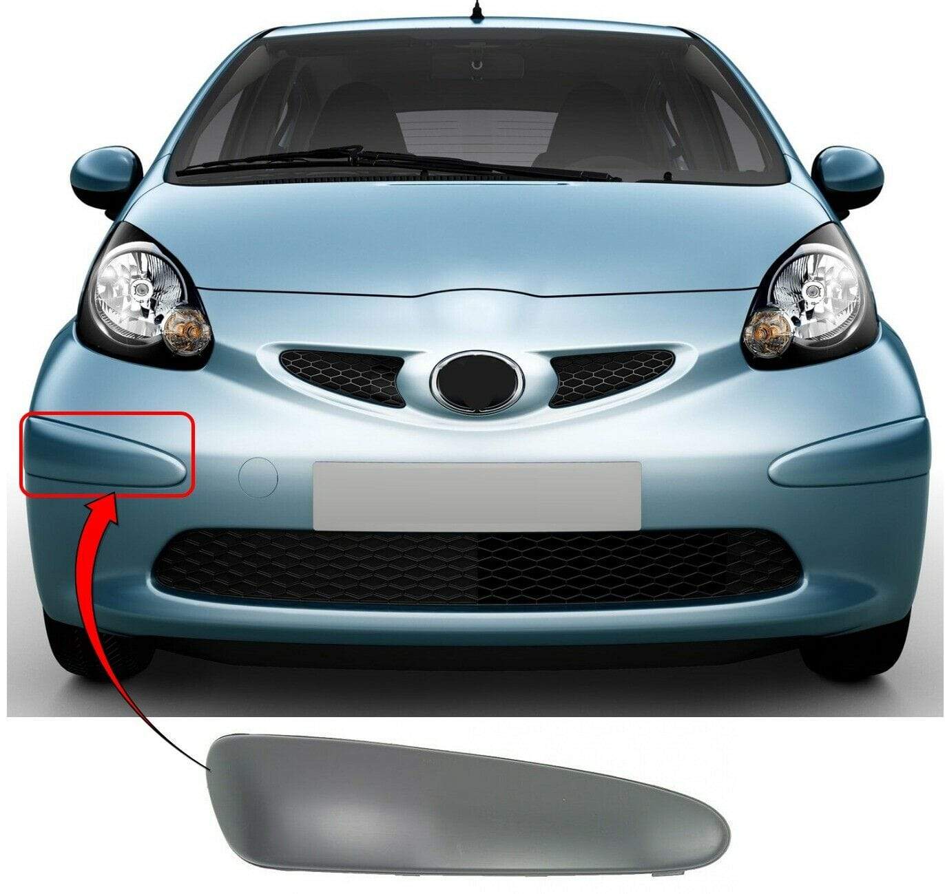 Toyota Aygo 2005-2009 Front Bumper Moulding Driver Side