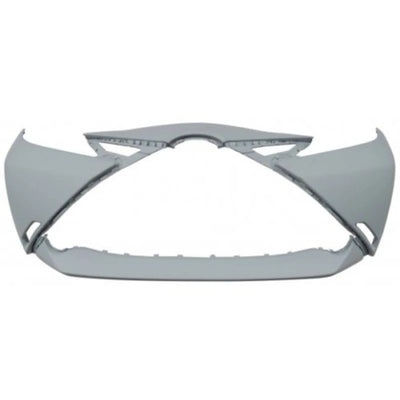Fits Toyota Aygo 2014- Front Bumper Primed With Daytime Lamp Hole - tradevehicleparts.co.uk